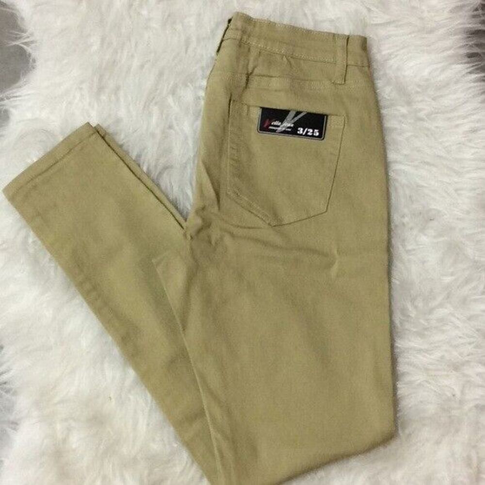Vella Jeans tan khaki color‎ skinny denim jeans Juniors Size 5 26 NWT
